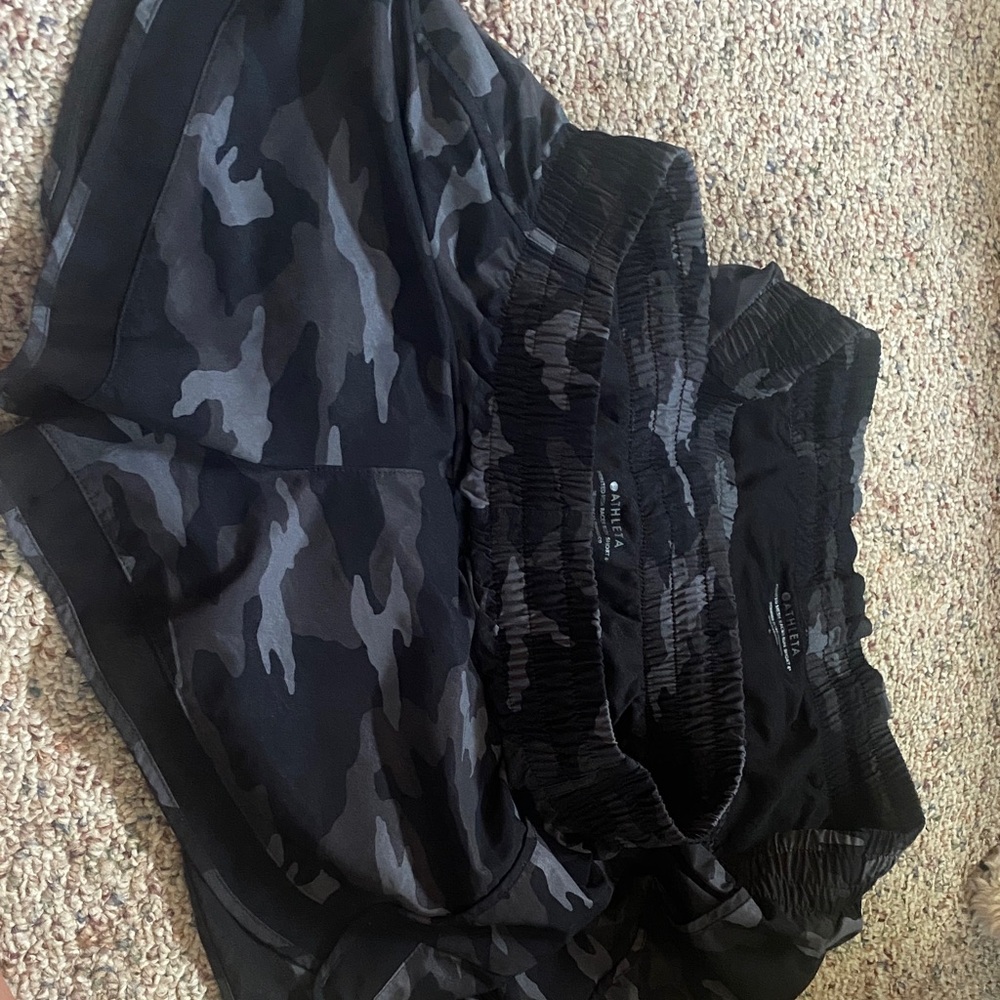 Athleta Camouflage Running Shorts med and large